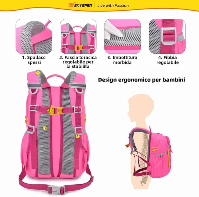 Detalle de SKYSPER zaino trekking bambini 12 L