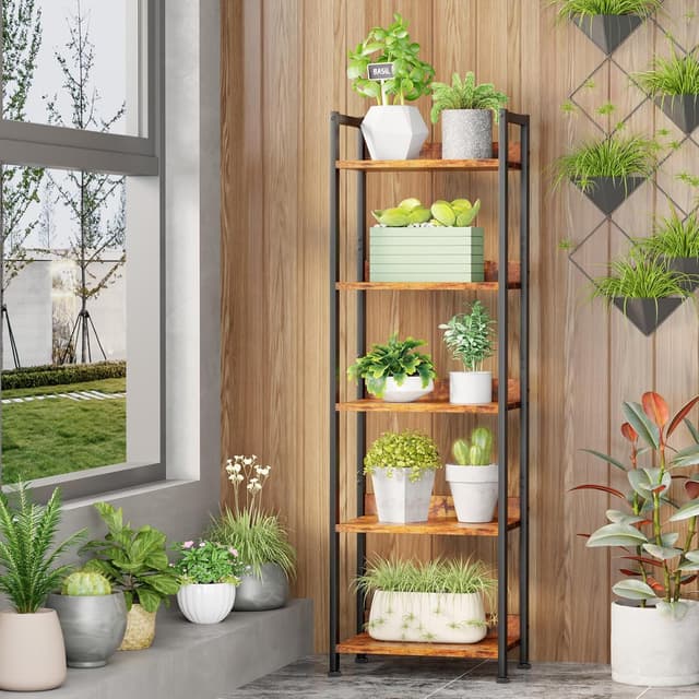 Thumbnail 6 de Furologee 5-Tier Bookshelf with Drawer