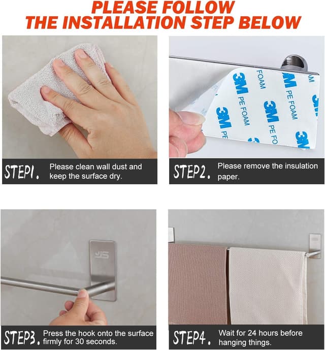 Thumbnail 4 de Stainless Steel Single Towel Rail 40 cm