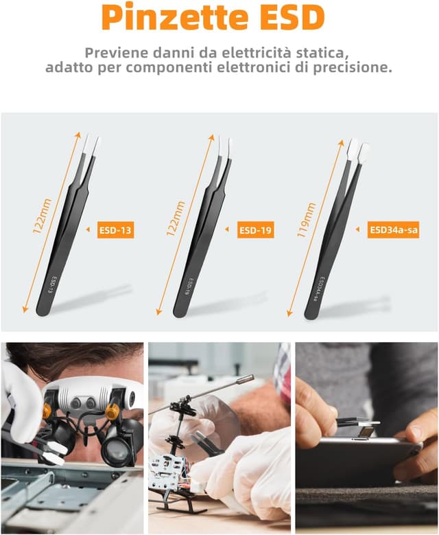 Detalle 2 de Anpro occhiali ingrandimento professionali con lenti LED e fino a 25X