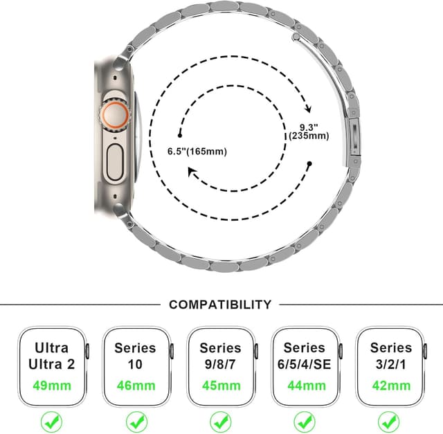 Thumbnail 6 de Anlinser metal Apple Watch strap 49mm