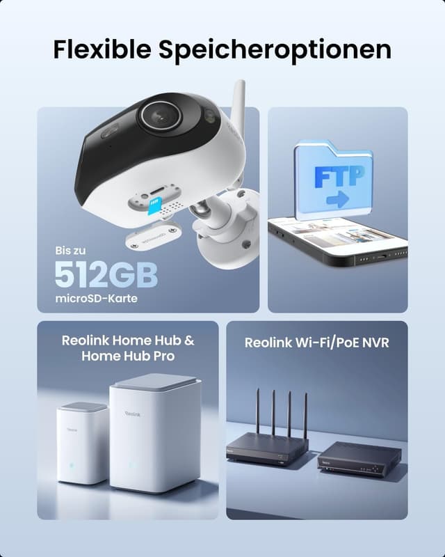 Thumbnail 6 de Reolink 4K Wi‑Fi 6 Außenkamera (Elite WiFi) mit 180° Panoramablick und Farbnachtsicht