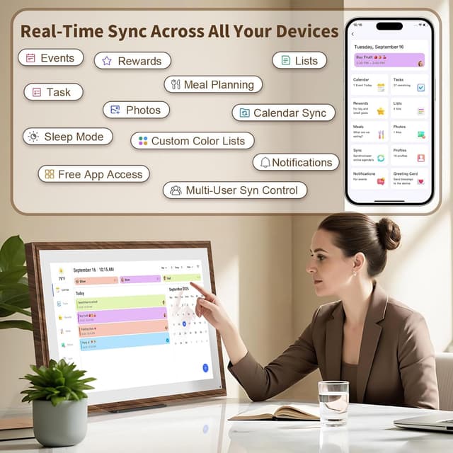Thumbnail 2 de 15.6 Inch Digital Calendar Chore Chart