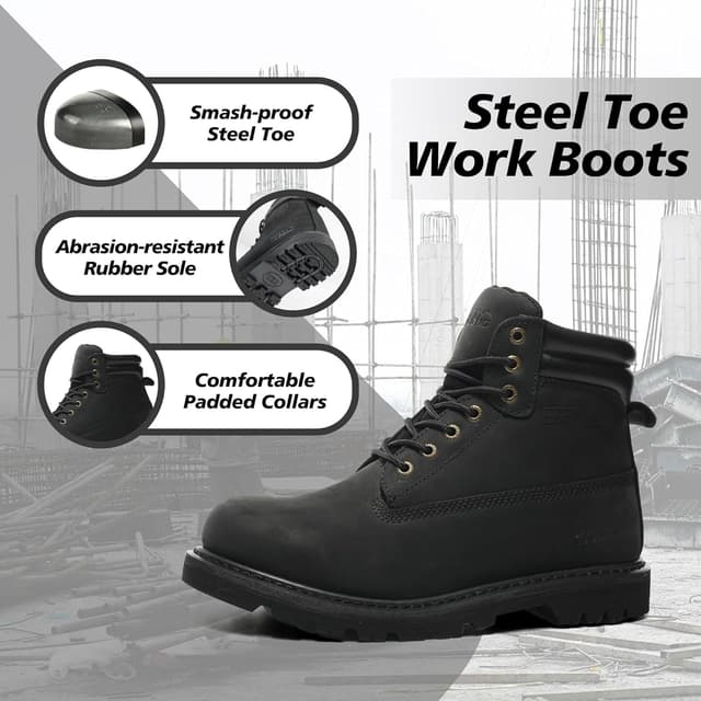 Thumbnail 5 de Safety Loong 6-Inch Steel Toe Boots ⚙