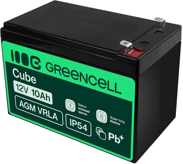 Detalle 2 de Green Cell 12V 10Ah AGM Akku für USV