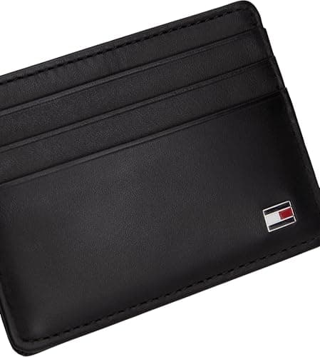 Detalle de Tommy Hilfiger ETON CC HOLDER tarjetero de piel sin botón (negro, OS)