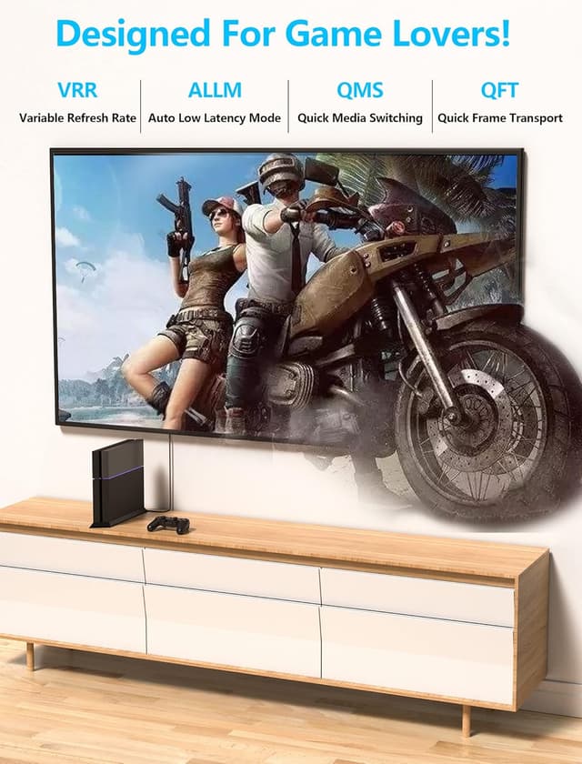 Thumbnail 3 de ZESKRIS 2m HDMI 2.1 Kabel 48Gbps