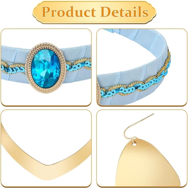 Detalle de Aomig Accessori Mago per Costume, kit cosplay Halloween da 3 pezzi (fasce, cravatta, occhiali) per bambini e adulti