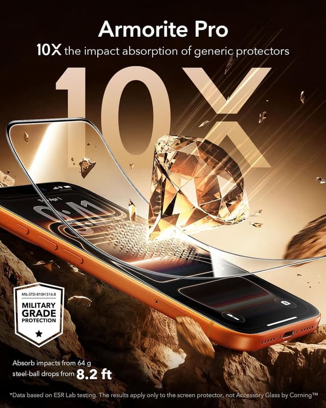 Detalle 2 de ESR Accessory Glass 3 Pack for iPhone 17 Pro Max