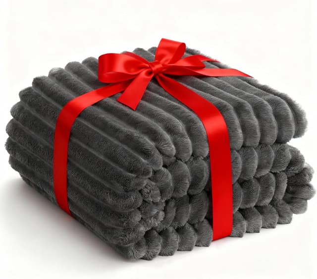 Thumbnail 6 de WAVVE Kuscheldecke Flauschig (150x200 cm) in Grau – weiche Mikrofaserdecke als Sofa- & Tagesdecke