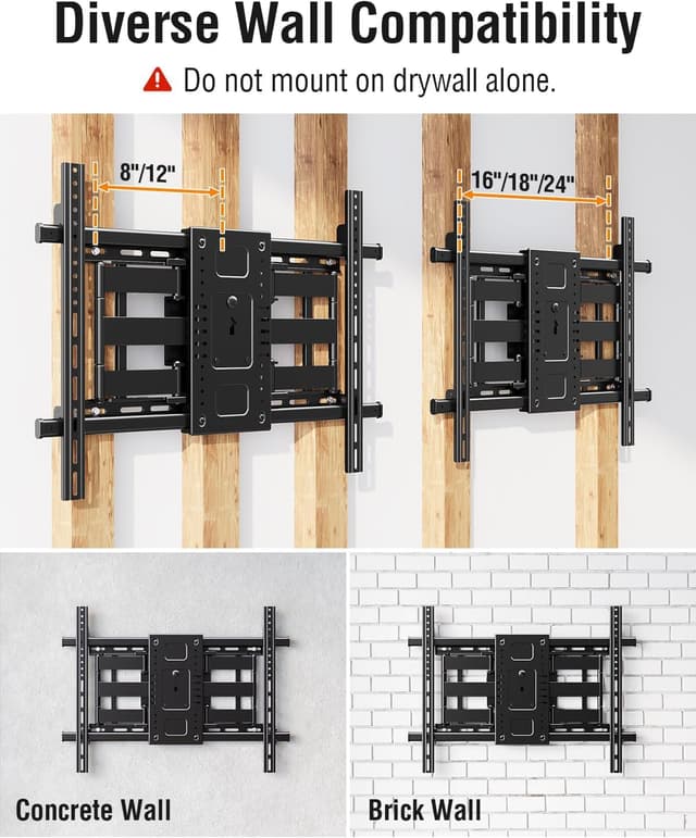 Thumbnail 6 de ELIVED Heavy Duty Full Motion TV Wall Mount (50–110 inch, up to 250 lbs, VESA up to 800x600mm)