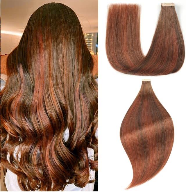 Detalle de Einbeauty Extensiones Pelo Natural 20pcs 55cm marrón chocolate