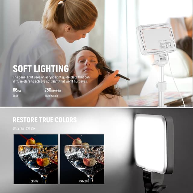 Detalle de NEEWER LED Video Light Kit 2 Pack 66 LEDs