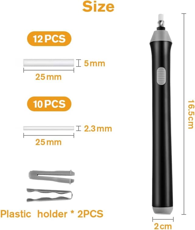Detalle 2 de OFFCUP Elektrischer Radiergummi-Kit (batteriebetrieben) mit Ersatzminen – 2 Größen