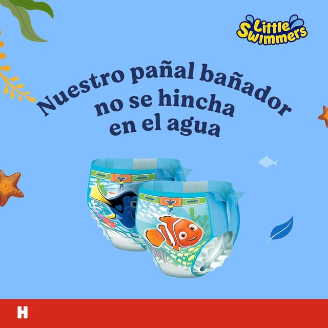 Detalle 2 de Huggies Little Swimmers Pañales Bañador Bebé Talla 3-4 💦