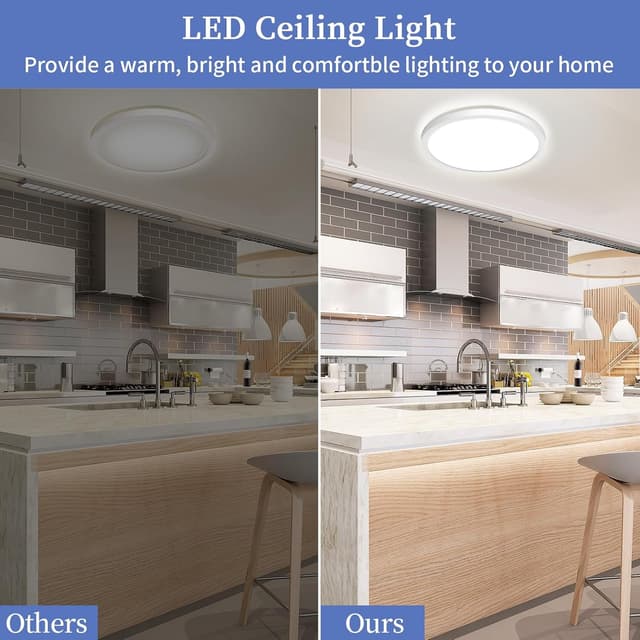 Detalle 2 de LED-Deckenleuchte flach rund 18 W, 6500 K, 1.600 lm, IP44 – Ø 223 mm, H 21,5 mm