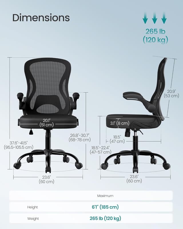Detalle de Ergonomic mesh office chair OBN042BH03
