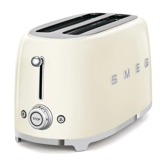 Detalle de Smeg TSF02CREU Tostadora 2 ranuras largas 1500 W crema