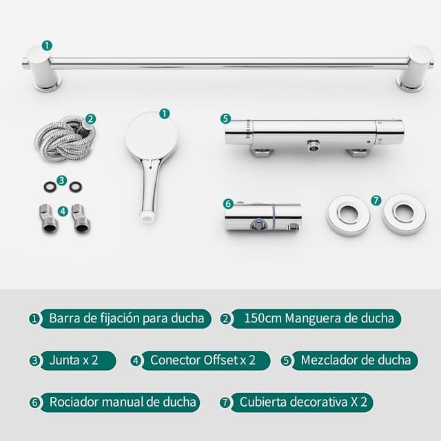 Thumbnail 5 de MORADO Grifo Termostático Ducha 700 mm