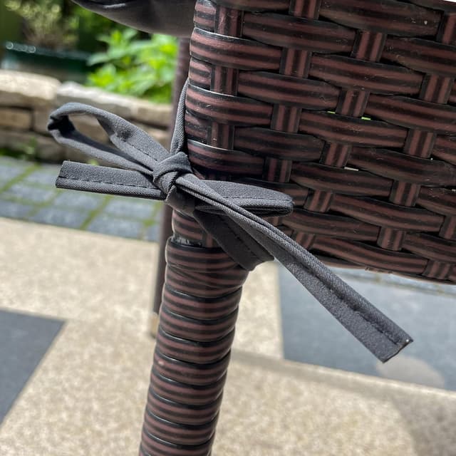 Thumbnail 6 de HAMO Garden Chair Cushions (Set of 4) Outdoor Seat Pads, 45x50 cm, Graphite