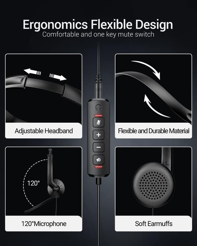 Thumbnail 4 de FEABASK USB Headset with Mic