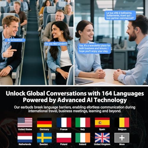 Thumbnail 1 de QXUFV Auriculares Traductor 164 Idiomas 📱