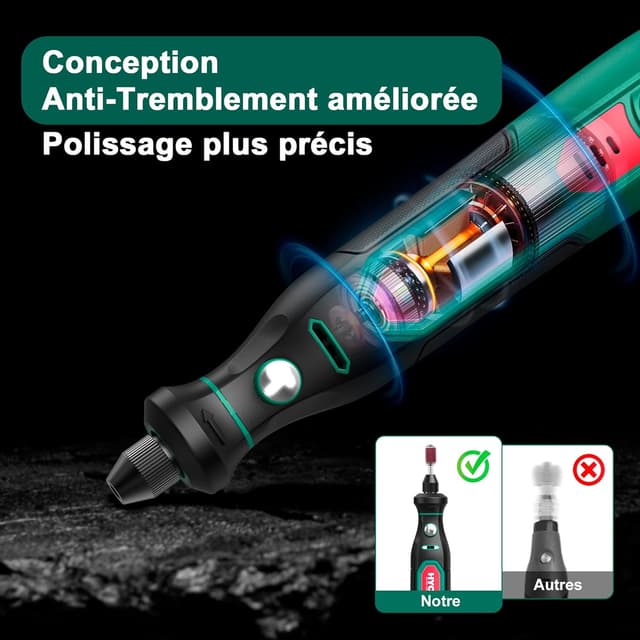 Thumbnail 4 de HYCHIKA 3.6V Mini outil rotatif 2000mAh