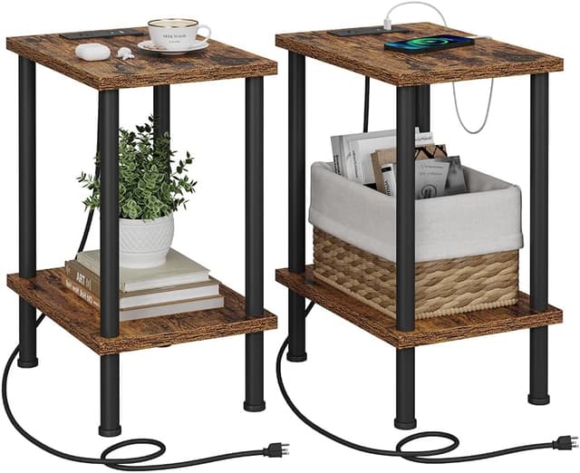 Thumbnail 6 de VIMBER 2-Tier Side Table with Charging Station