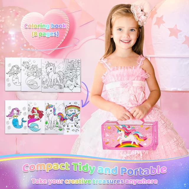 Thumbnail 1 de Auney Estuche Escolar Unicornio 60 piezas