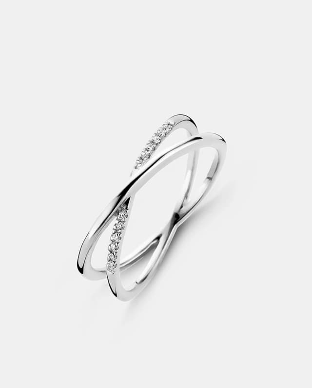 Detalle de DPT Antwerp Anillo Endless de plata y diamante 💍