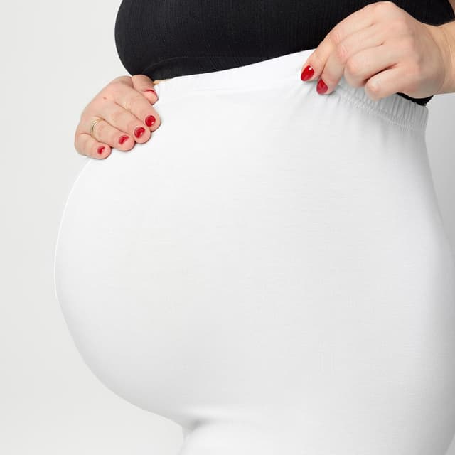 Detalle 2 de Leggings premaman Merry Style MS10-462 in viscosa con vita alta