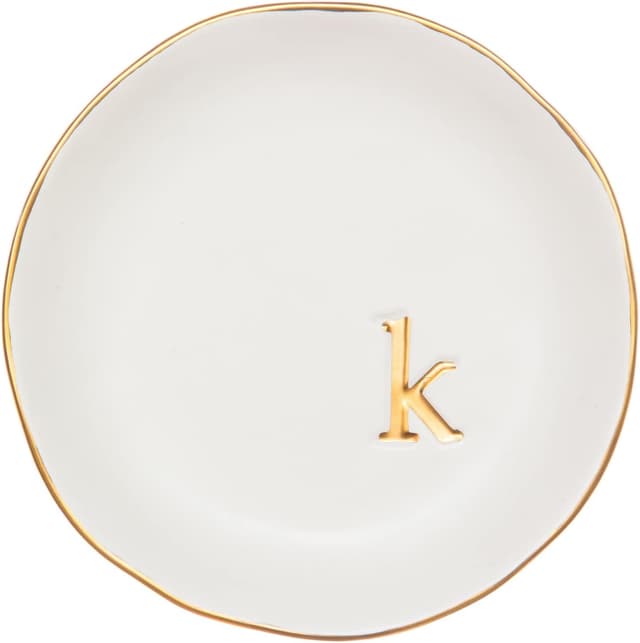 Detalle de Collective Home Ceramic Jewelry Tray for Rings, Earrings, and more 4.75"