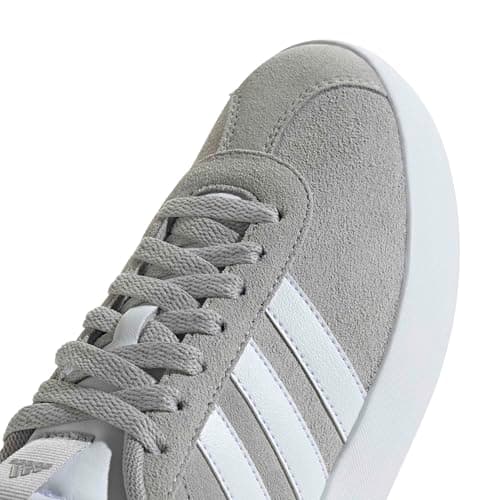 Detalle de adidas VL Court 3.0 para mujer en Grey Two, Cloud White y Silver Metallic (38 EU)