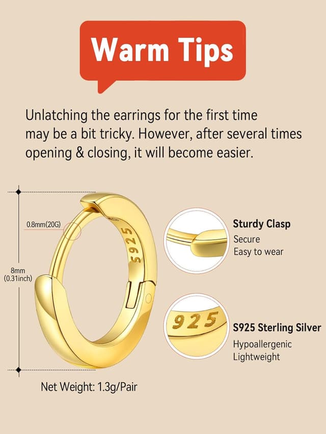 Detalle de FaithHeart Silver hoop earrings 20mm