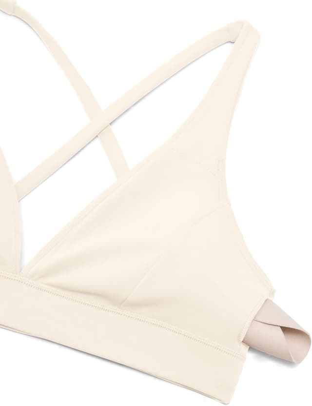 Detalle de CRZ YOGA Butterluxe – Brassière sport col en V profond rembourrée, bretelles spaghetti (Butterluxe Profond Col en V Sport Bras)