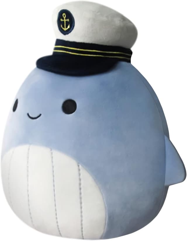 Detalle 2 de Squishmallows 8-Inch Samir Blue Whale Plush with Sailor Hat (Little Ultrasoft) by Kelly Toy