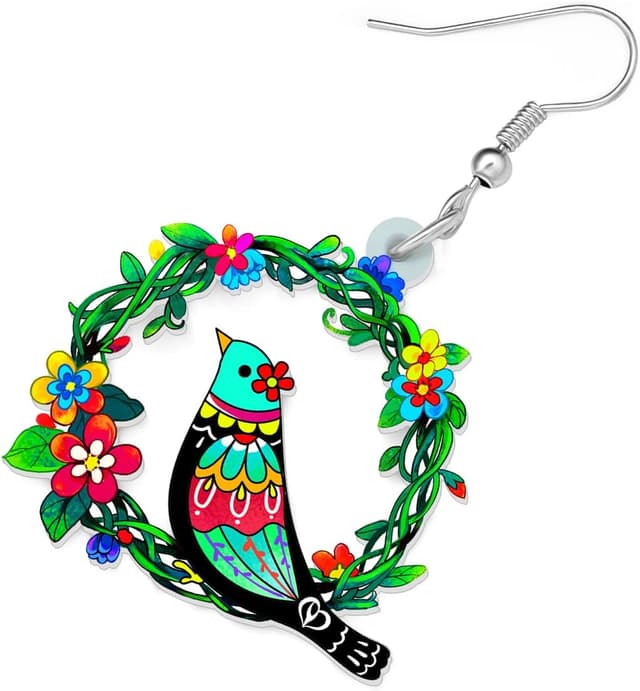 Thumbnail 3 de Boucles d’oreilles LONYOO « Pigeon » en acrylique, style printemps