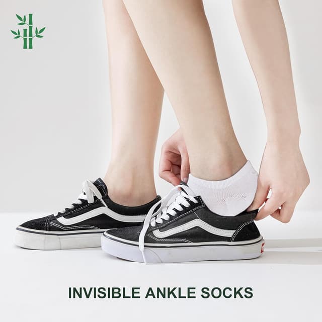 Detalle de Bamboo trainer socks No Show 72% bamboo