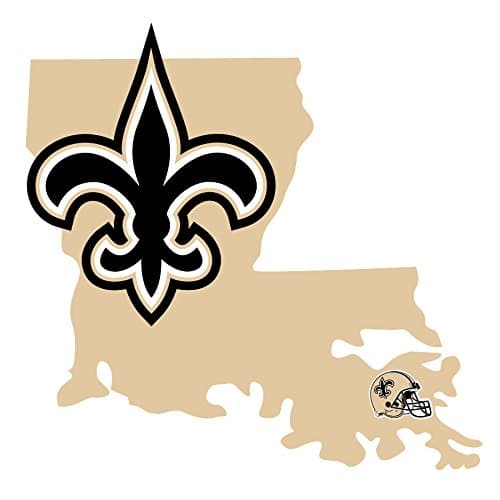 Detalle 2 de Siskiyou NFL New Orleans Saints Home State Decal 3-Pack