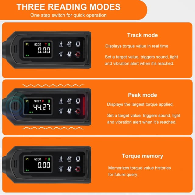 Detalle 2 de Uharbour Clé dynamométrique 0,9–60 Nm