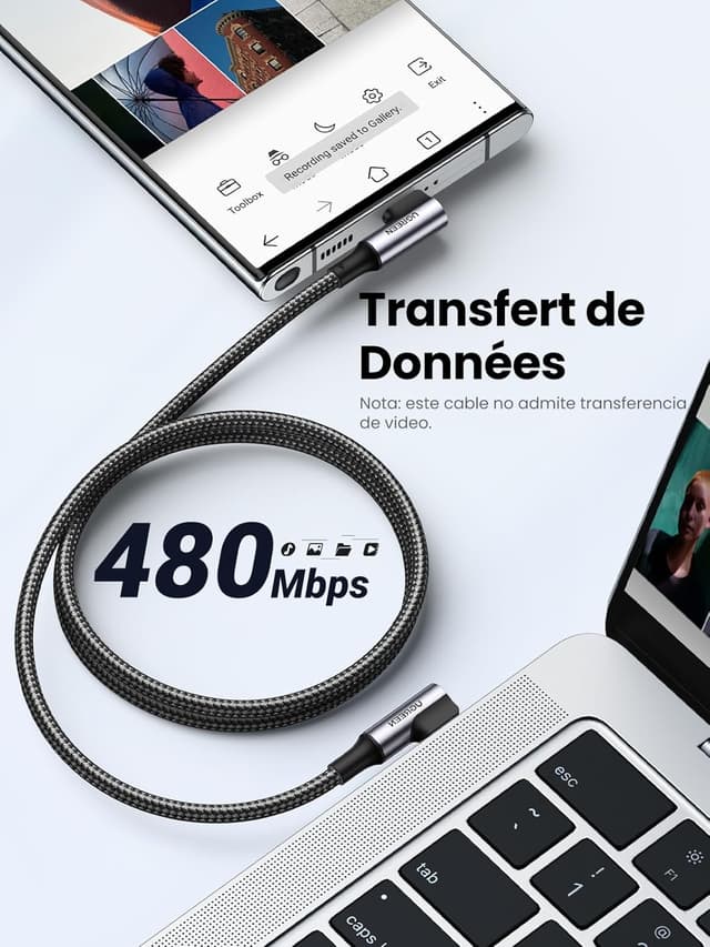 Thumbnail 5 de UGREEN Cable USB C PD 100W ⚡ Compatible MacBook, Galaxy, Pixel 3M