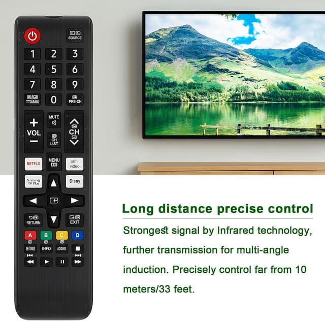 Detalle de VINABTY Replacement Remote Control for Samsung BN59-01483C-QE55Q70DAT/QE55Q75CAT/QE55Q77DAT QLED TVs
