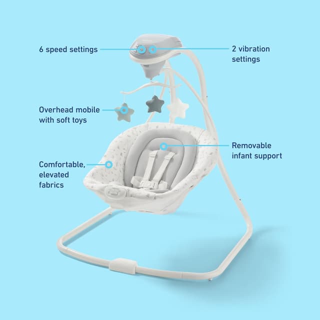 Thumbnail 5 de Graco Simple Sway Baby Swing 6 Speeds