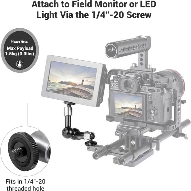 Thumbnail 3 de SMALLRIG Magic Arm 5,5 Zoll Monitorhalterung