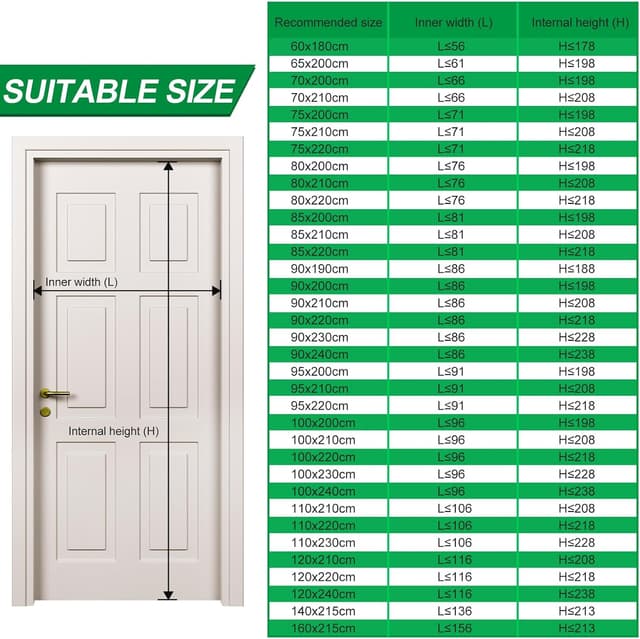 Detalle de 4UMOR Zanzariera magnetica per porta 140x240 cm con chiusura automatica e rete traspirante