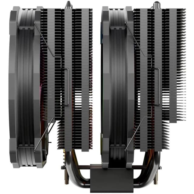Detalle de Forgeon Windlord ARGB Black 2x140 mm disipador CPU con 6 heatpipes 🖥