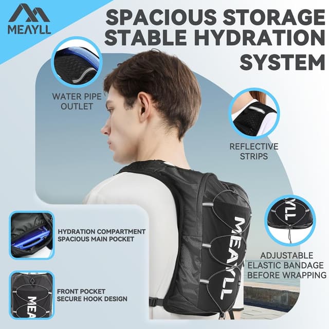 Thumbnail 3 de Meayll hydration running vest with 1L bladder