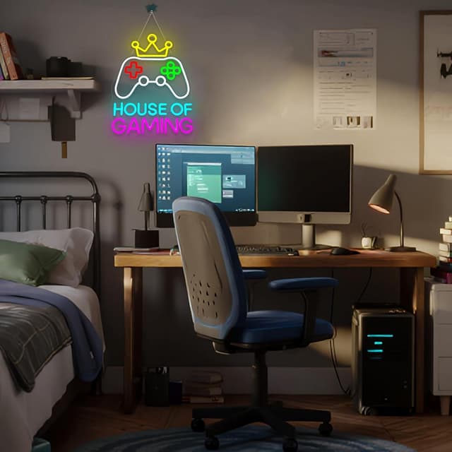 Detalle 2 de NYXEN Neon Gaming Pad LED Schild Krone