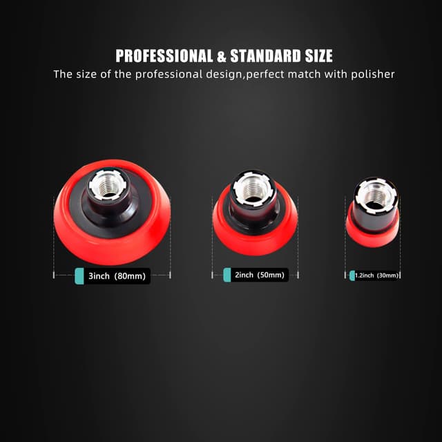 Detalle de ZFE Car Foam Drill Polishing Pad Kit (44-Piece Mixed Set with 5/8-11 Backing Pad & Adapters)