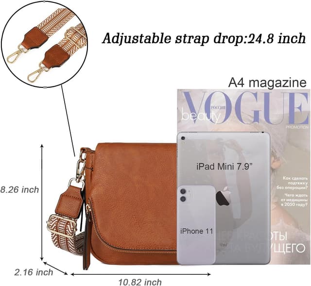 Detalle de GLITZALL borsa a tracolla da donna in pelle PU con chiusura magnetica e cinturino regolabile